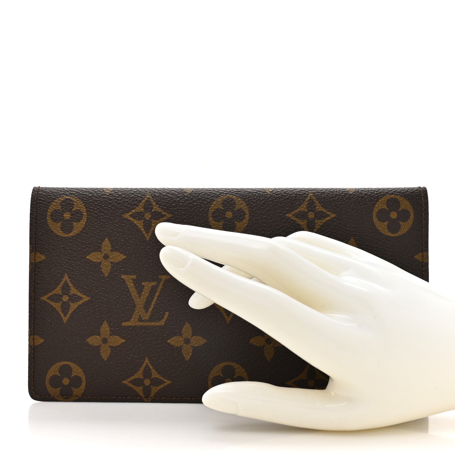 Louis Vuitton Monogram Simple Checkbook Holder Wallet 2 of 12