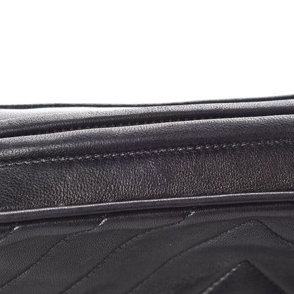 Chanel Lambskin Chevron Quilted Tassel Camera Case Black 9 of 10