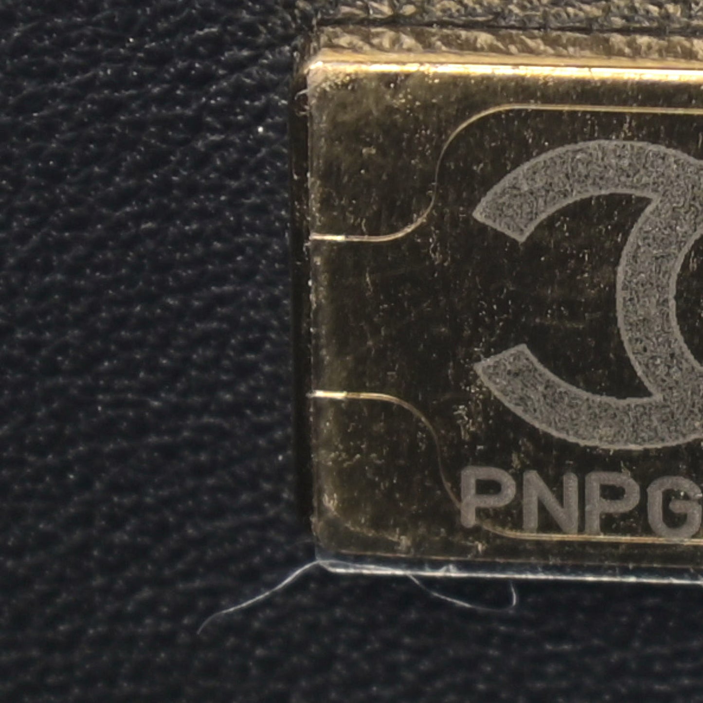 Metallic Lambskin Quilted Side Note Vanity Grey