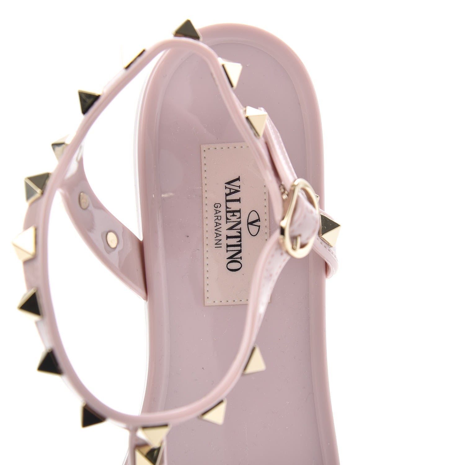 Valentino Garavani PVC Jelly Rockstud Caged Sandals 37 Water Rose 6 of 7