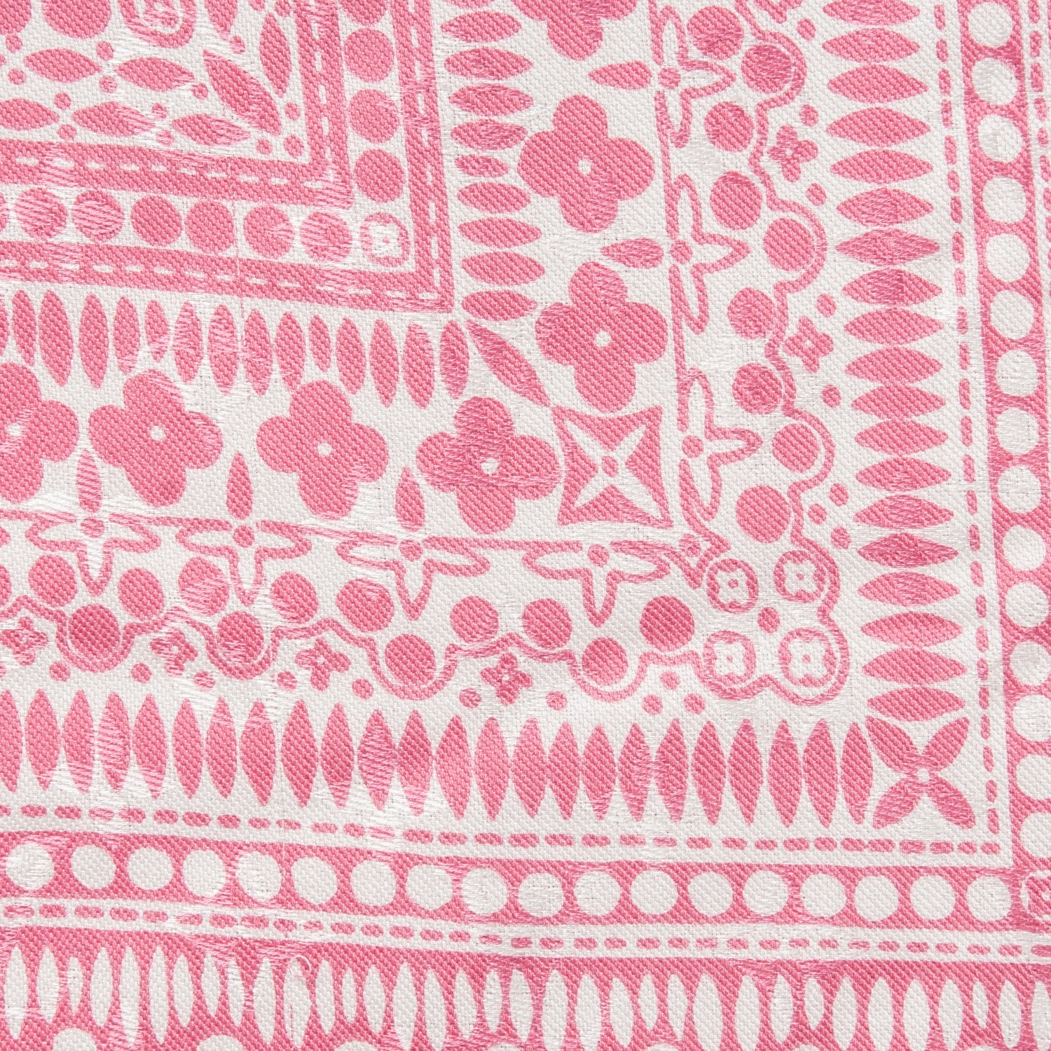 Louis Vuitton Silk Wool Amstramgram Shawl Pink 5 of 6
