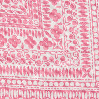 Louis Vuitton Silk Wool Amstramgram Shawl Pink 5 of 6