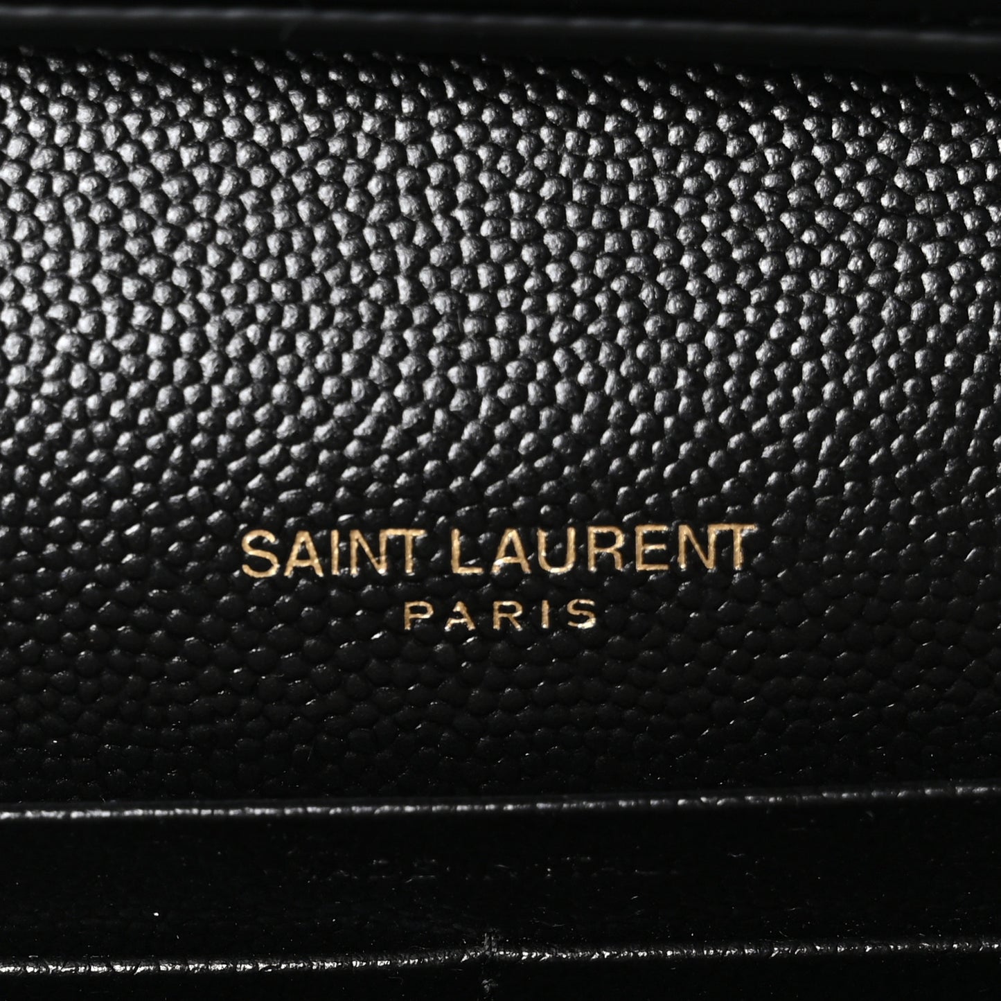 Grain De Poudre Mixed Matelasse Triquilt Monogram Chain Wallet Black