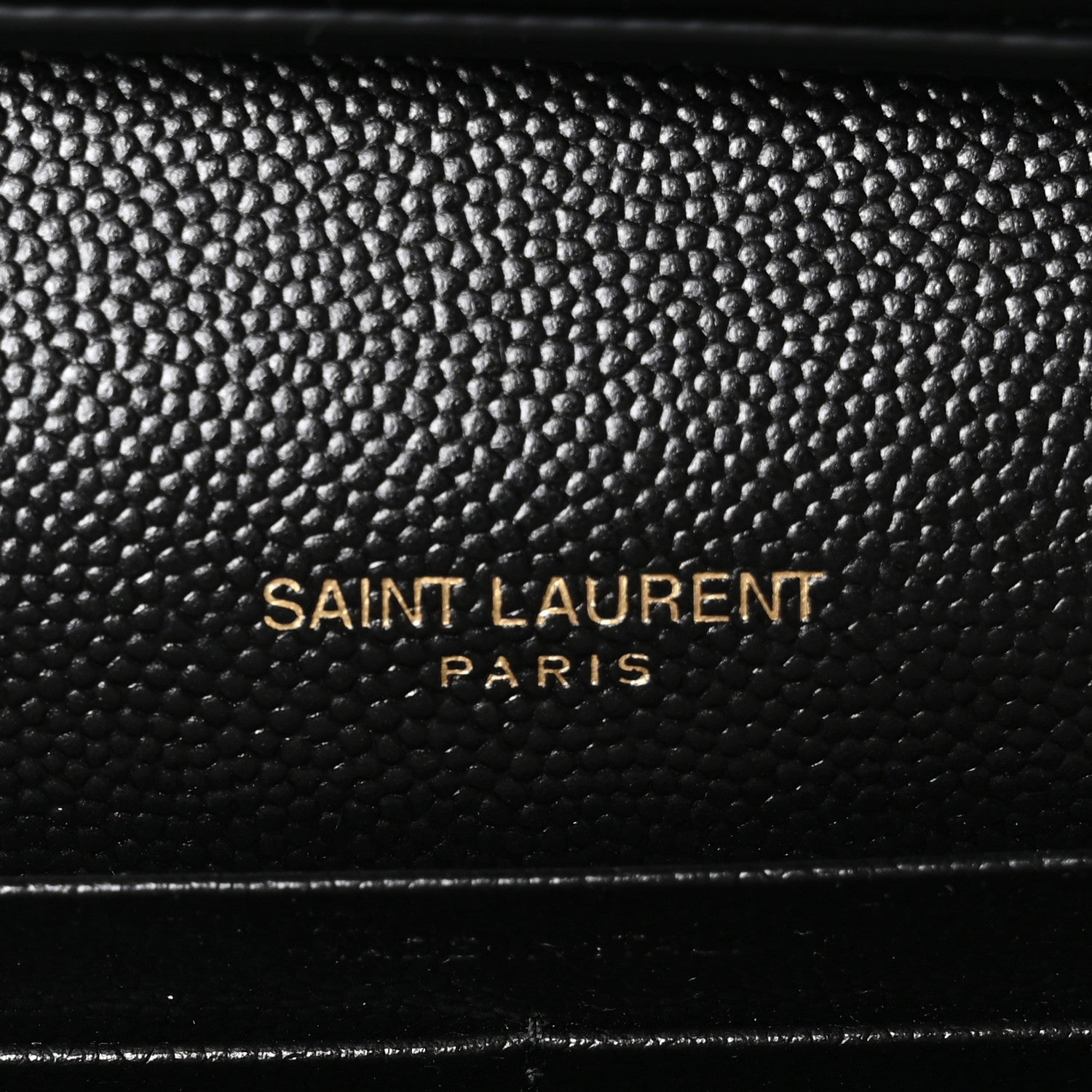 Saint Laurent Grain De Poudre Mixed Matelasse Triquilt Monogram Chain Wallet Black 7 of 11