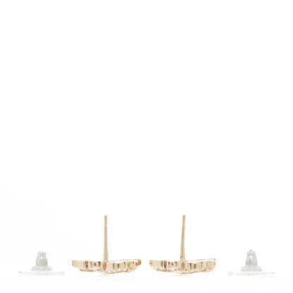 Chanel Crystal CC Earrings Gold 4 of 6