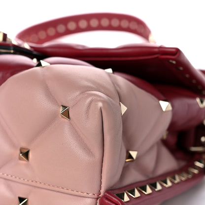 Valentino Garavani Nappa Medium Candystud Top Handle Bag Poudre Rubino 8 of 16