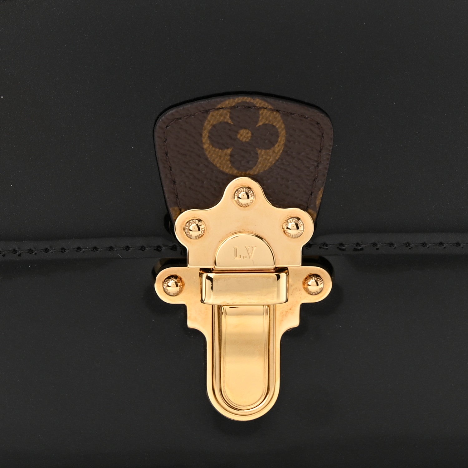 Louis Vuitton Patent Calfskin Monogram Cherrywood BB Black 7 of 9