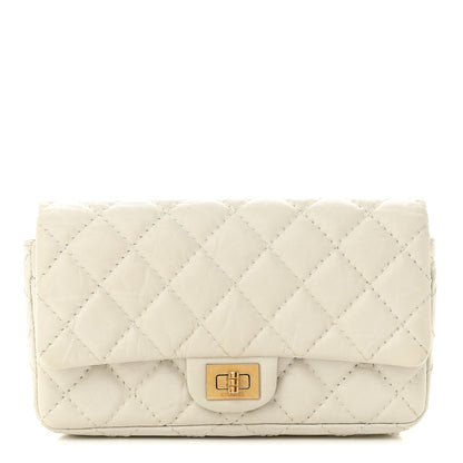 Chanel Aged Calfskin Quilted 2.55 Reissue Chain Waist Bag White 1 of 11