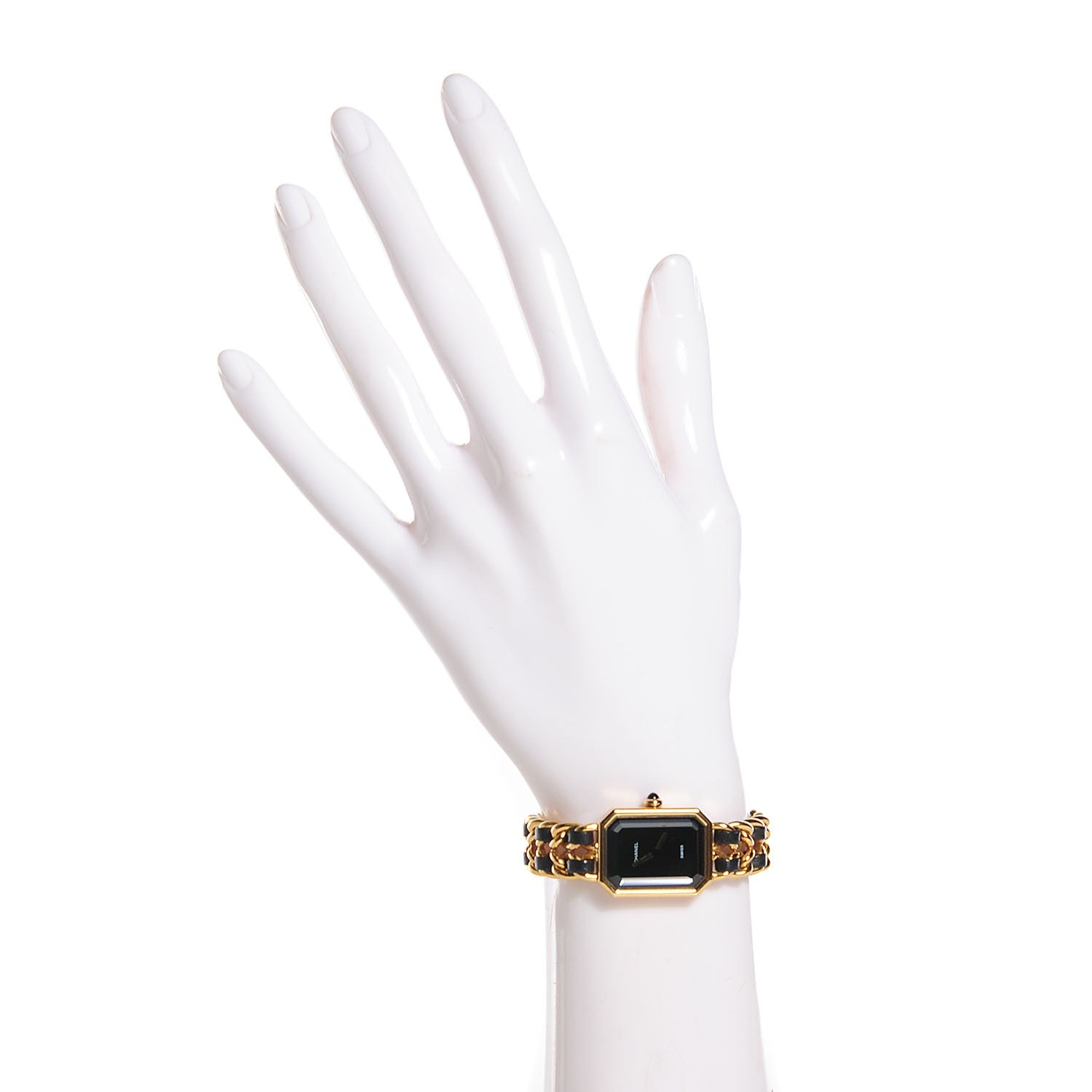 Chanel Stainless Steel Lambskin 20mm Chain Premiere Quartz Watch Gold M 2 of 6