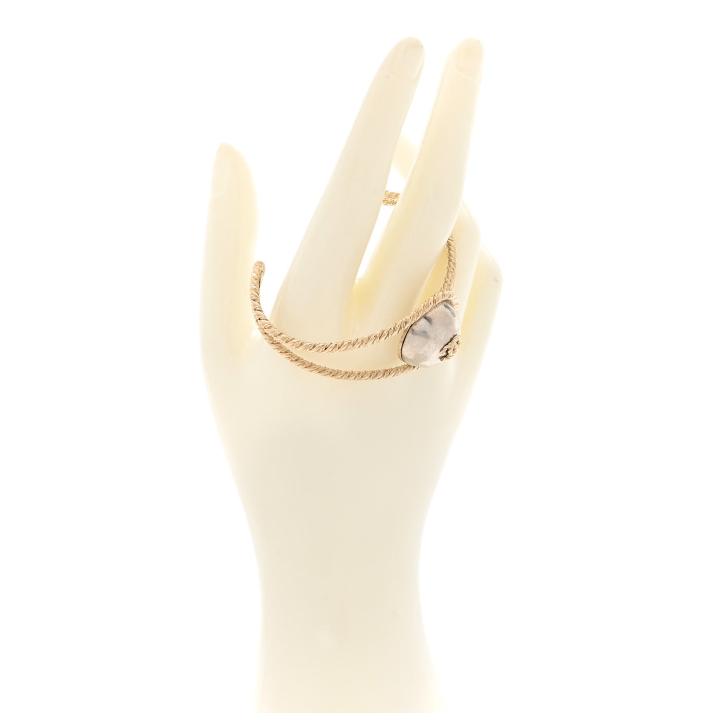 Hammered CC Cuff Silver