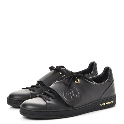 Louis Vuitton Calfskin Frontrow Sneakers 39 Black 3 of 10