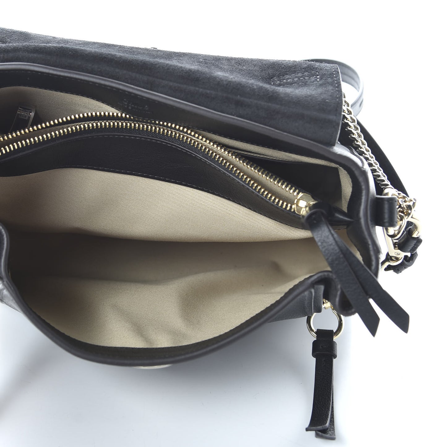 Calfskin Small Faye Day Shoulder Bag Black