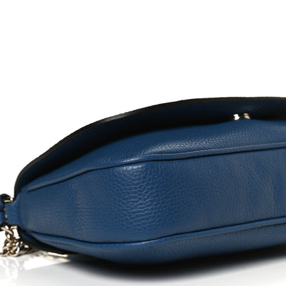 Gucci Pebbled Calfskin Medium Soho Flap Crossbody Caspian 10 of 11