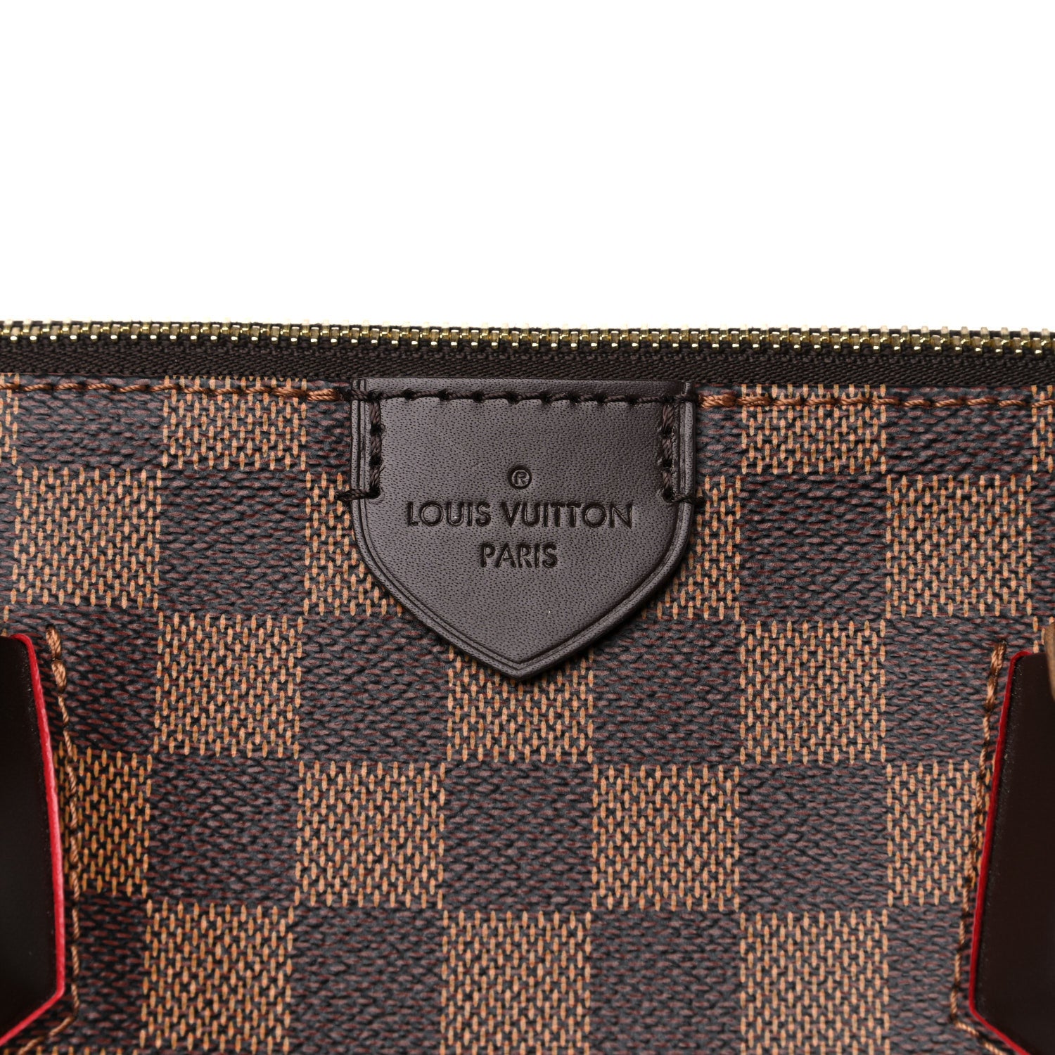 Louis Vuitton Damier Ebene Caissa Tote MM Cherry 8 of 11
