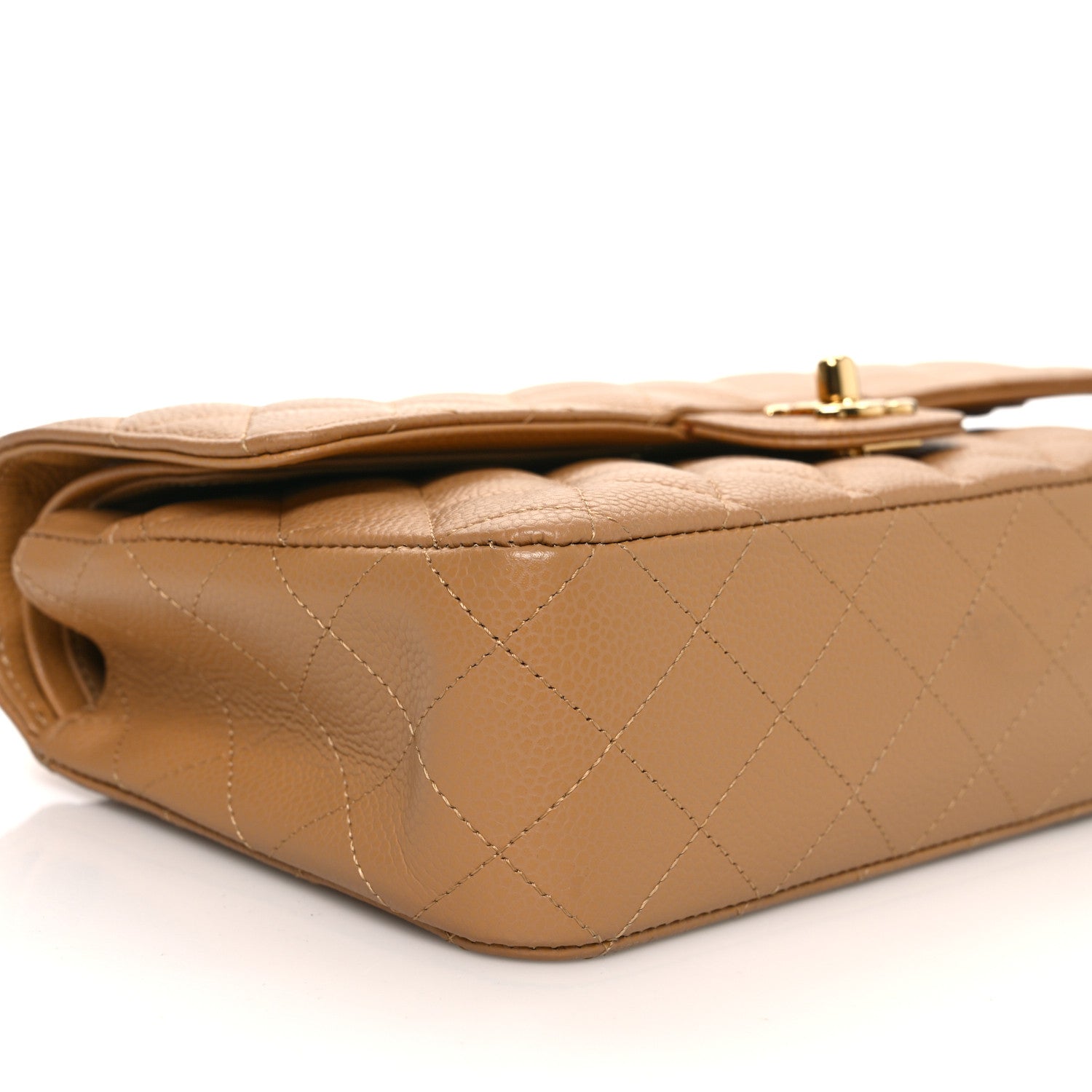 Chanel Caviar Quilted Medium Double Flap Beige 9 of 11
