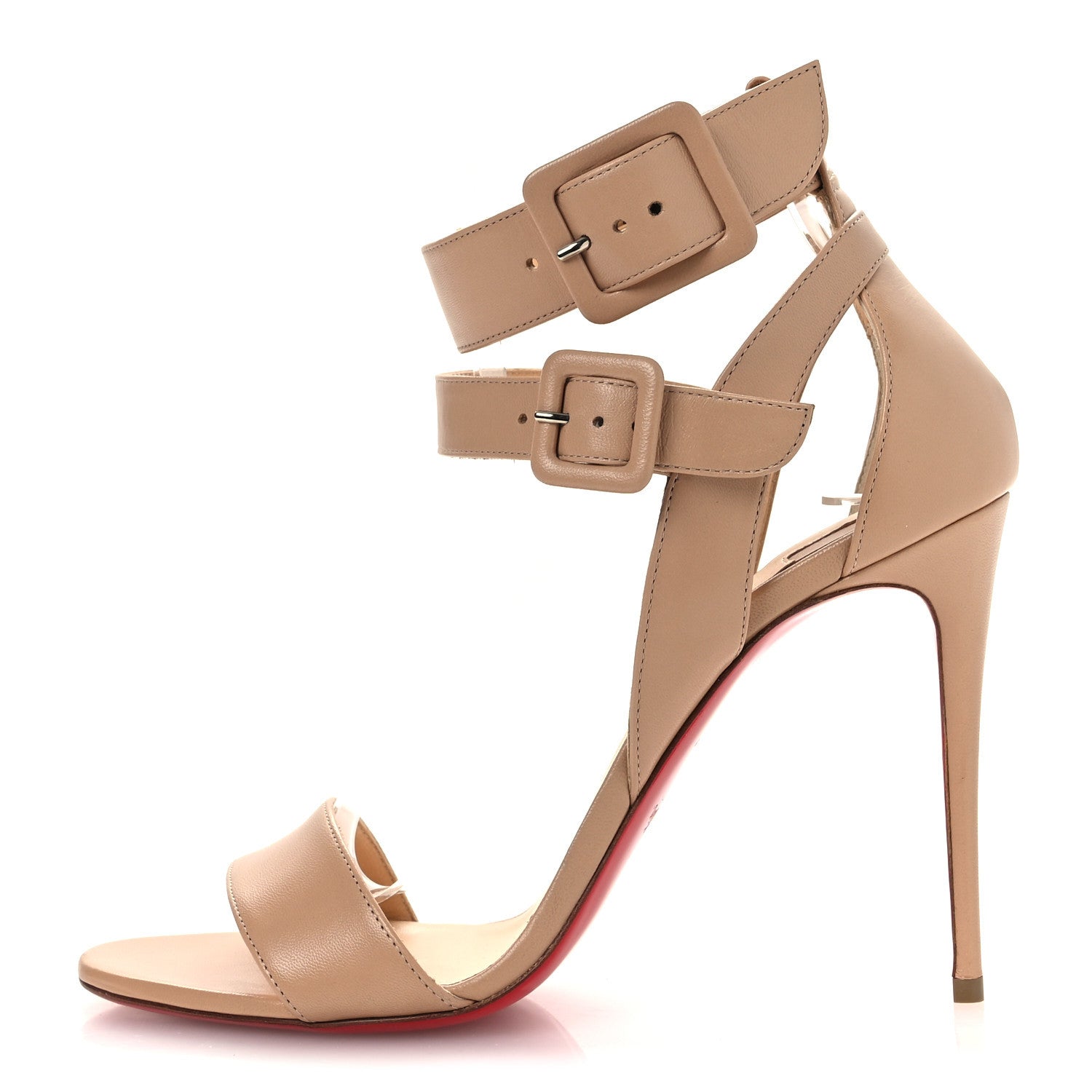 Christian Louboutin Kid Choca 100 Sandals 39 Nude 1 of 9