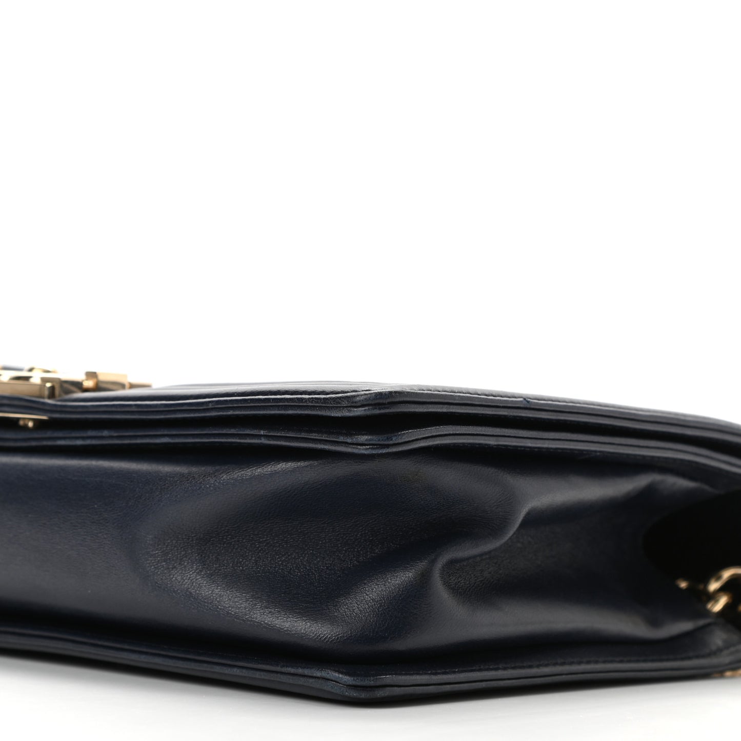 Lambskin Quilted New Medium Boy Flap Navy