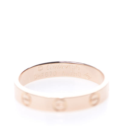 Cartier 18K Pink Gold 3.5mm LOVE Wedding Band Ring 55 7.25 3 of 5