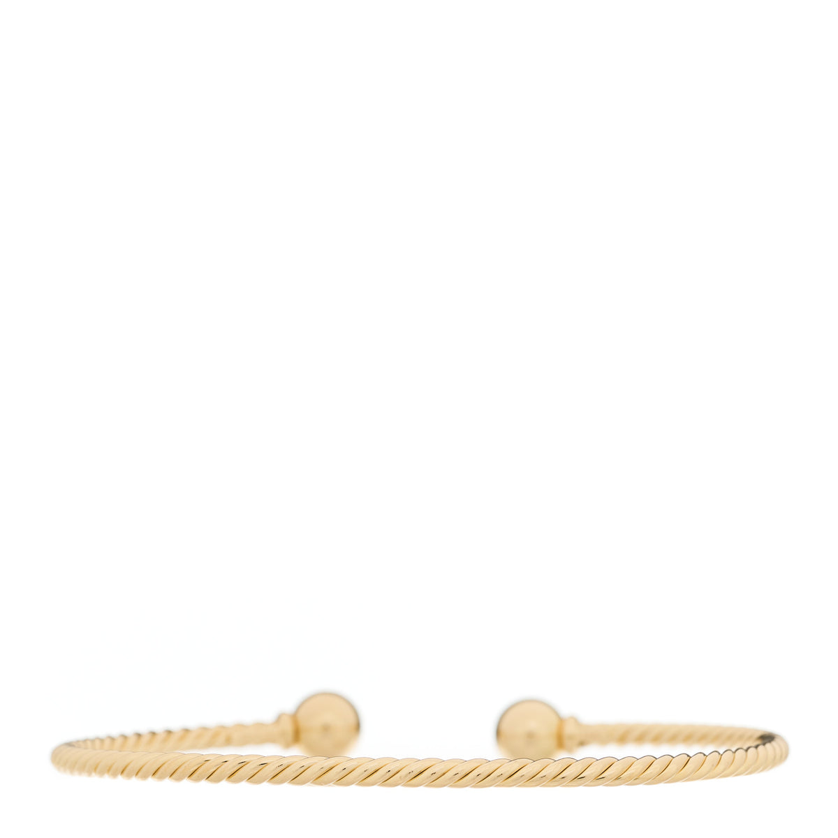 David Yurman 18K Yellow Gold 2.6mm Solari Cablespira Bracelet 2 of 3