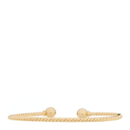 David Yurman 18K Yellow Gold 2.6mm Solari Cablespira Bracelet 2 of 3