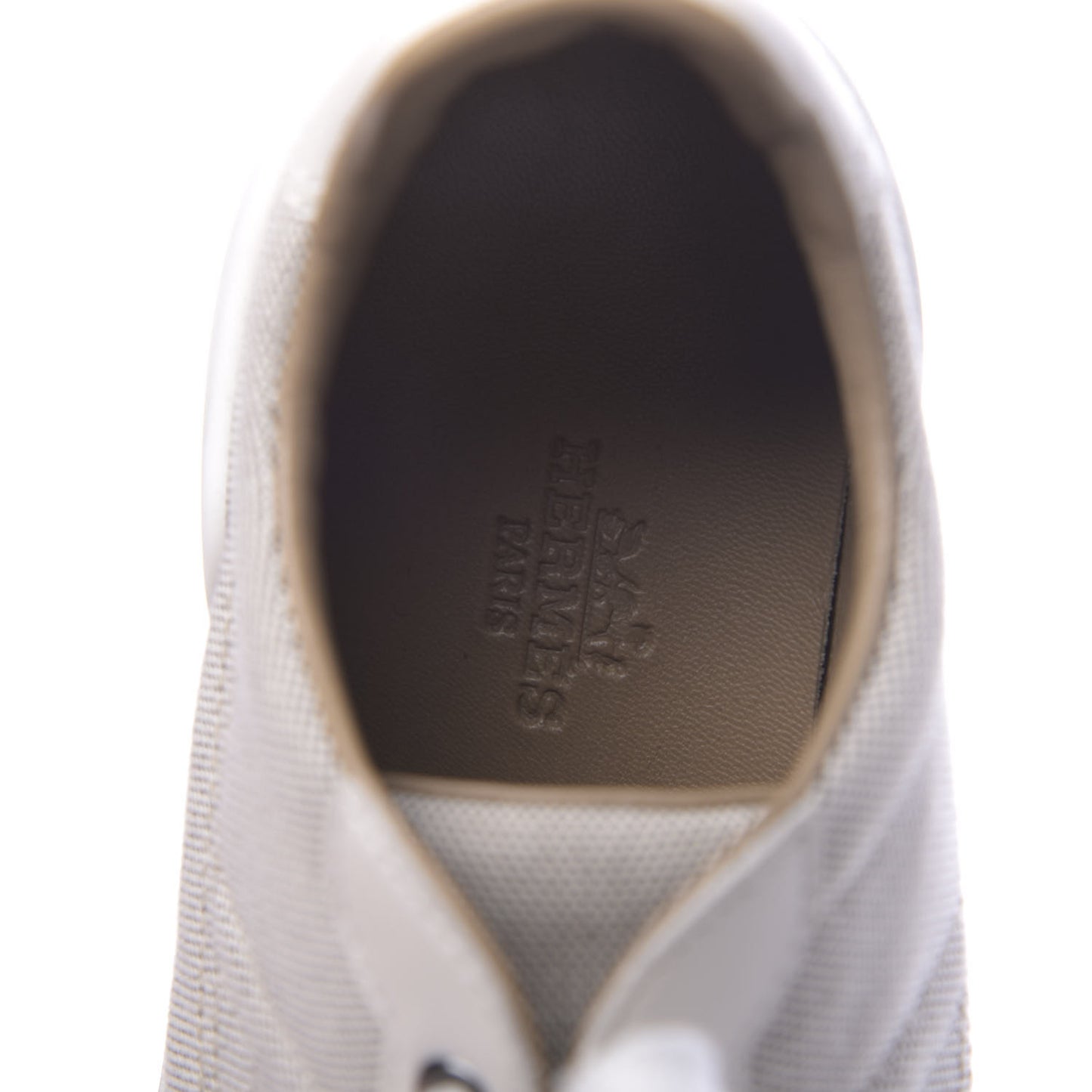 Canvas Calfskin Womens Voltage Sneakers 36.5 Prunoir White