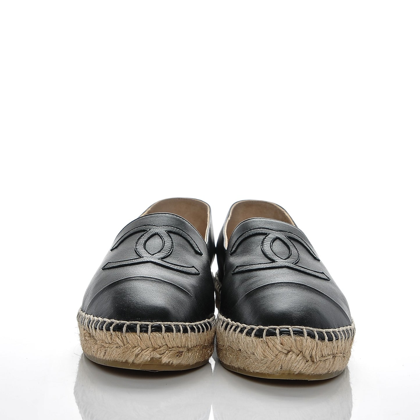 Lambskin CC Espadrilles 39 Black