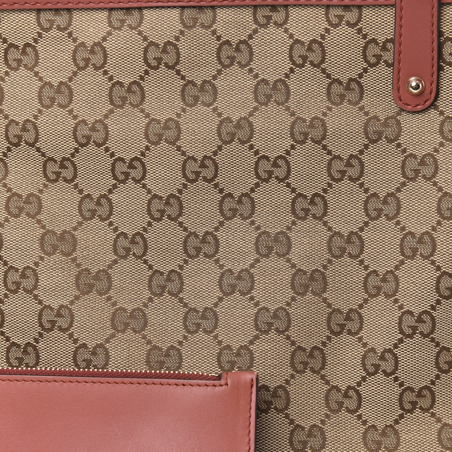 Gucci Monogram Medium Craft Tote Coral 8 of 8