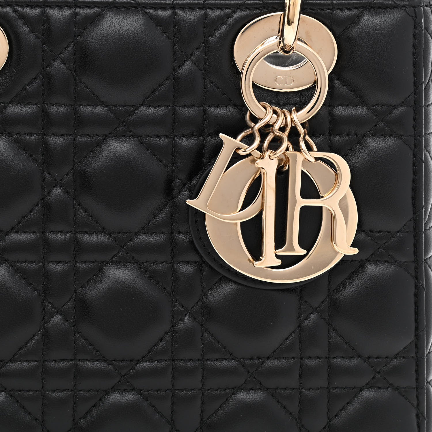 Christian Dior Lambskin Cannage Small My ABCDior Lady Dior Black 8 of 11