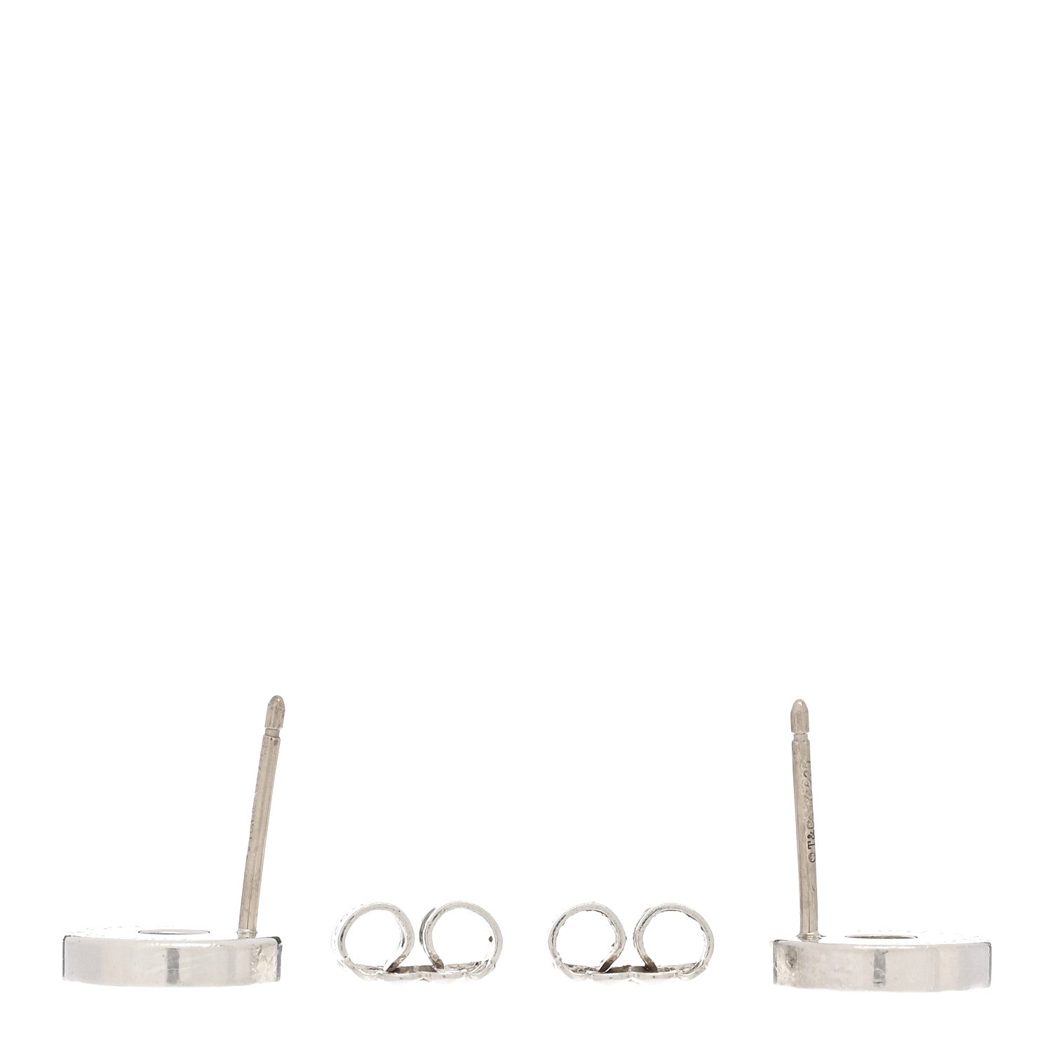 Tiffany Sterling Silver 1837 Circle Earrings 3 of 4