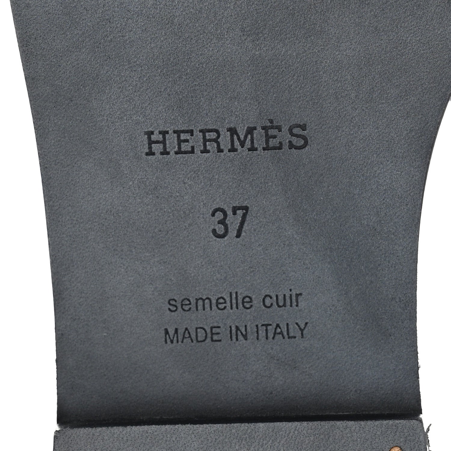 Hermes Box Calfskin Oran Sandals 37 Black 6 of 9