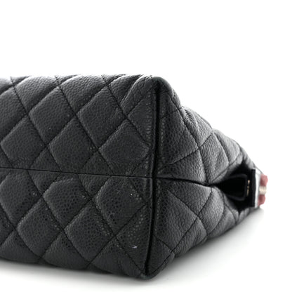 Chanel Lambskin Quilted Cosmetic Case Black 9 of 12