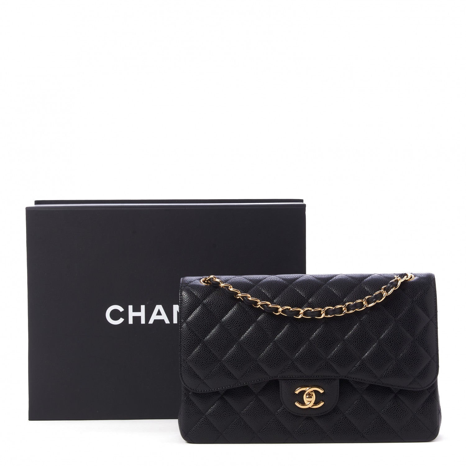Chanel Caviar Quilted Jumbo Double Flap Black 11 of 11