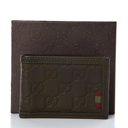 Gucci Guccissima Rubber Mini Bi Fold Wallet Green 8 of 8