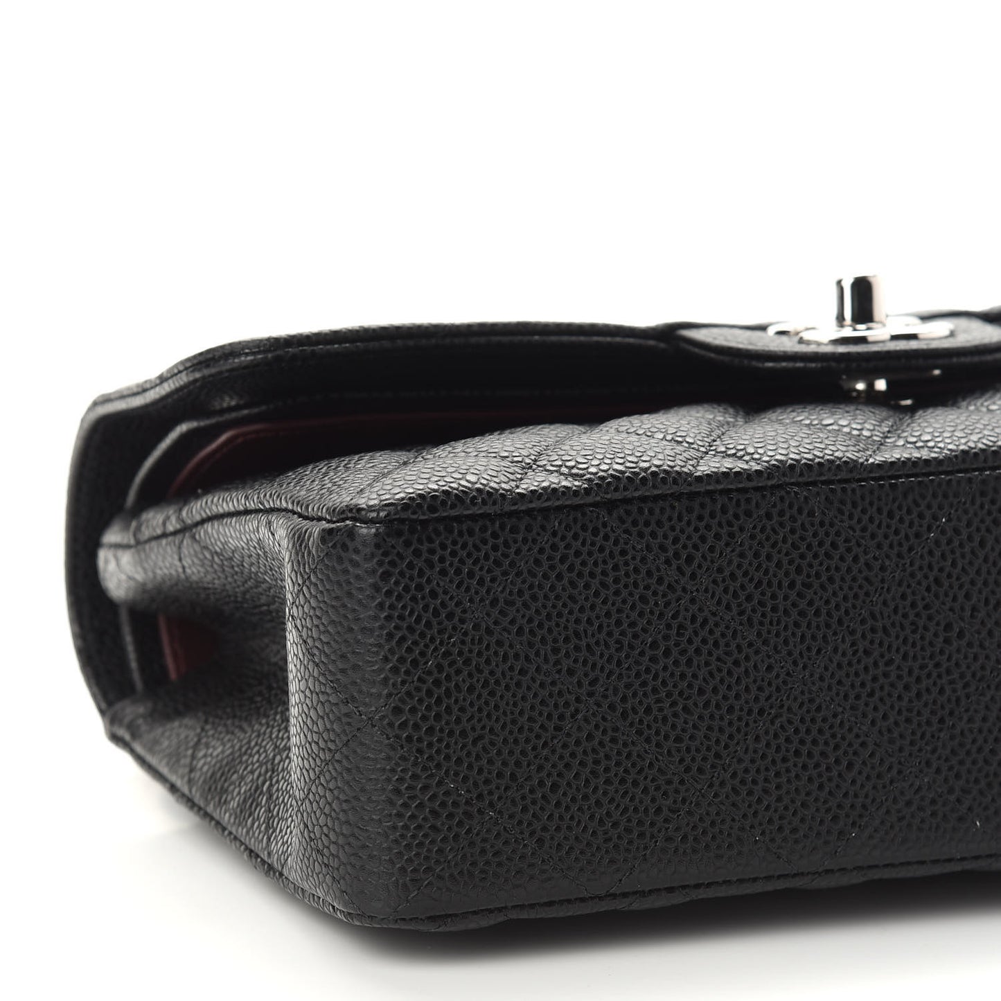 Caviar Quilted Small Double Flap Black