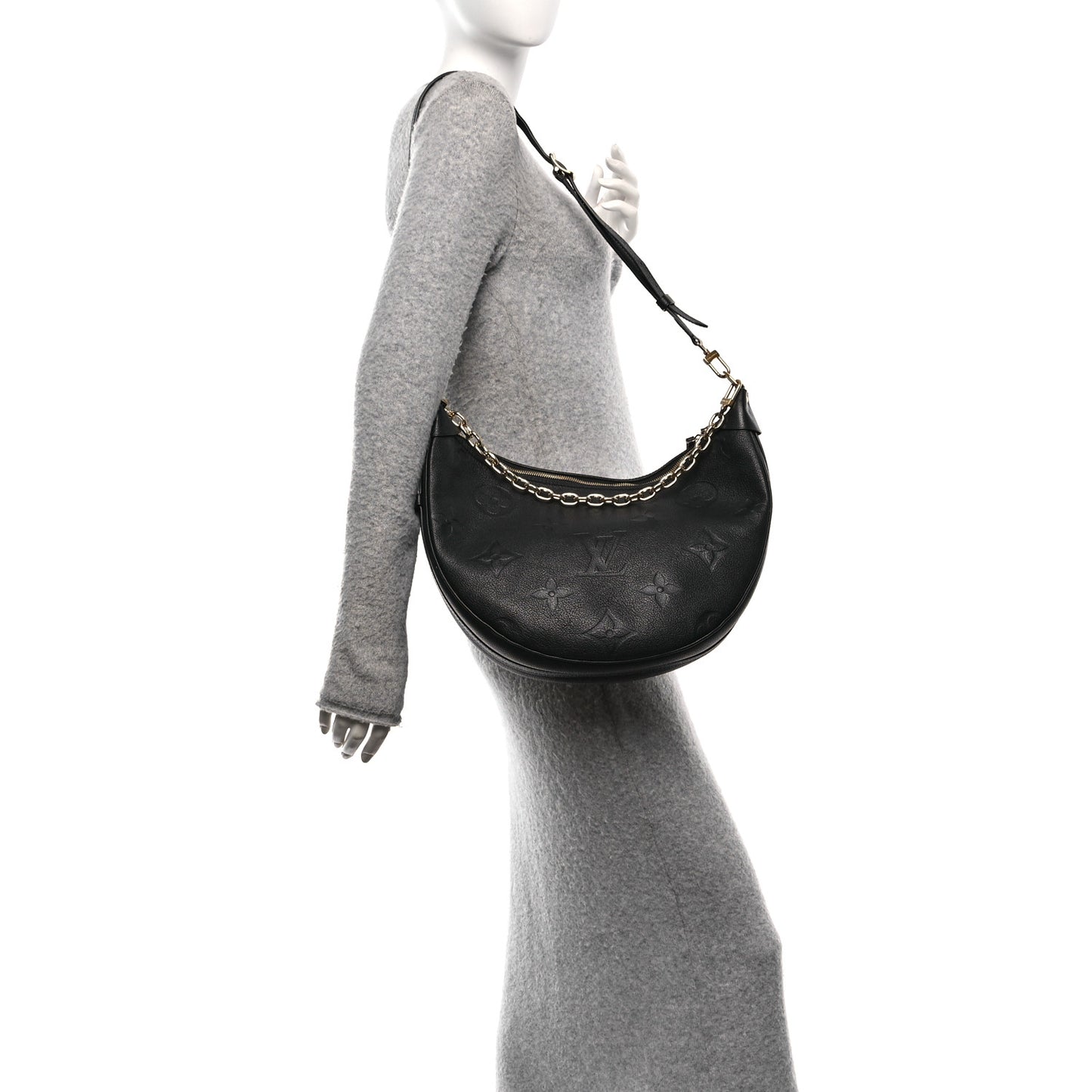 Empreinte Monogram Giant Loop Hobo Black