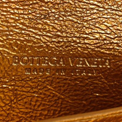 Bottega Veneta Metallic Lambskin Intrecciato Long Andiamo Top Handle Clutch Gold 6 of 13