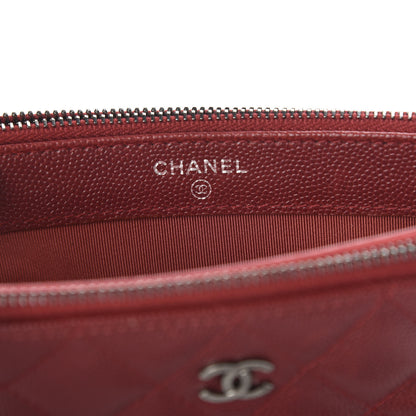 Chanel Caviar Quilted Small Clutch With Chain Red 8 of 11