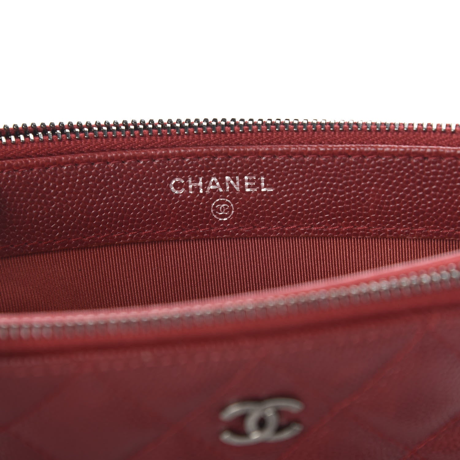 Chanel Caviar Quilted Small Clutch With Chain Red 8 of 11