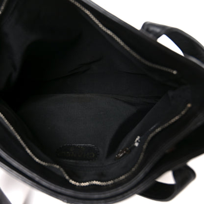 Chanel Lambskin CC Stitched Tote Black 5 of 10