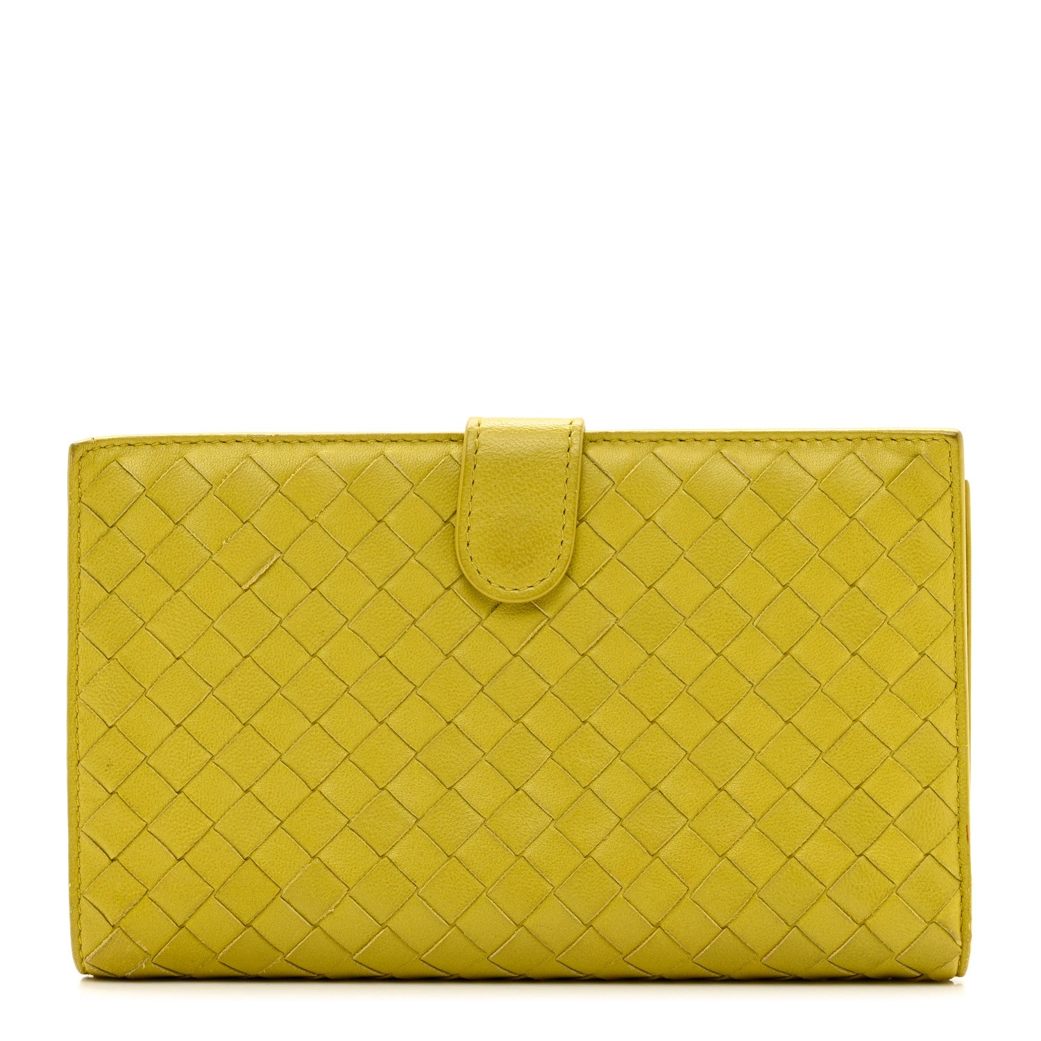 Bottega Veneta Nappa Intrecciato Continental Snap Wallet Kiwi 1 of 8