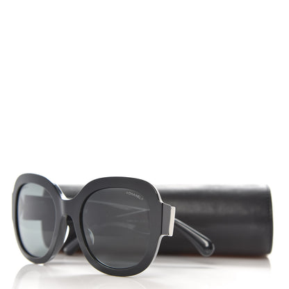 Chanel Acetate Polarized Pantos Sunglasses 5433-A Black 8 of 8