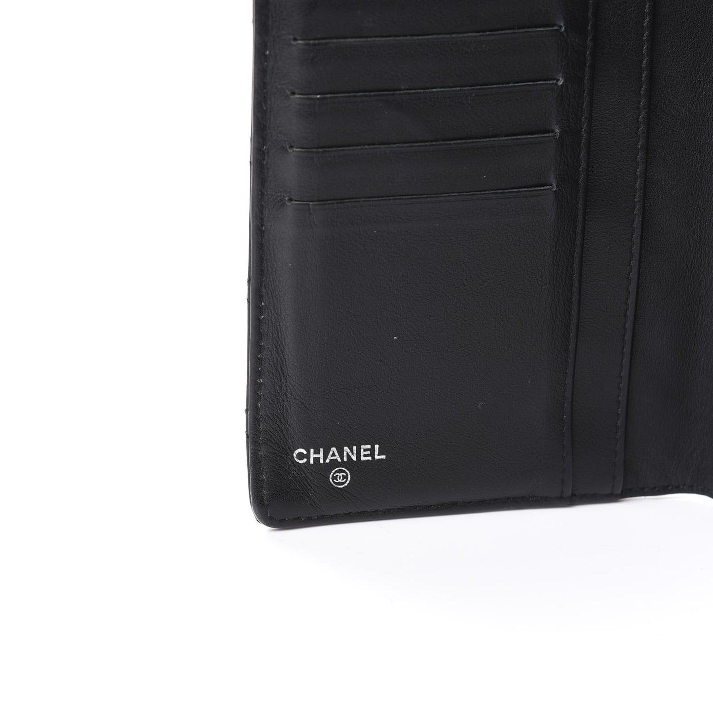 Patent Quilted Brilliant Yen Wallet Black