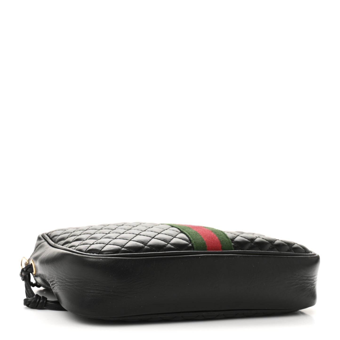 Calfskin Web Trapuntata Small GG Shoulder Bag Black