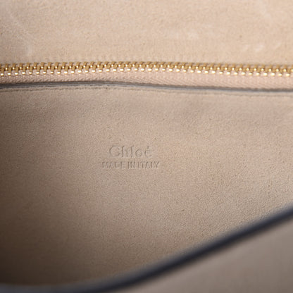 Chloe Suede Calfskin Medium Faye Shoulder Bag Cloudy Blue 6 of 9