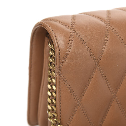 Saint Laurent Lambskin Diamond Quilted Angie Chain Bag Tan 12 of 13