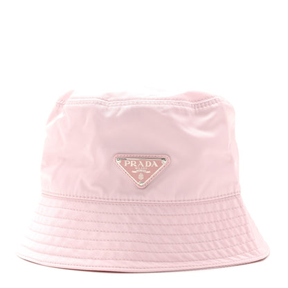 Prada Re-Nylon Metal Triangle Logo Womens Bucket Hat L Alabastro 5 of 8