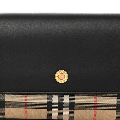Burberry Calfskin Vintage Check New Hampshire Bag Black 9 of 11