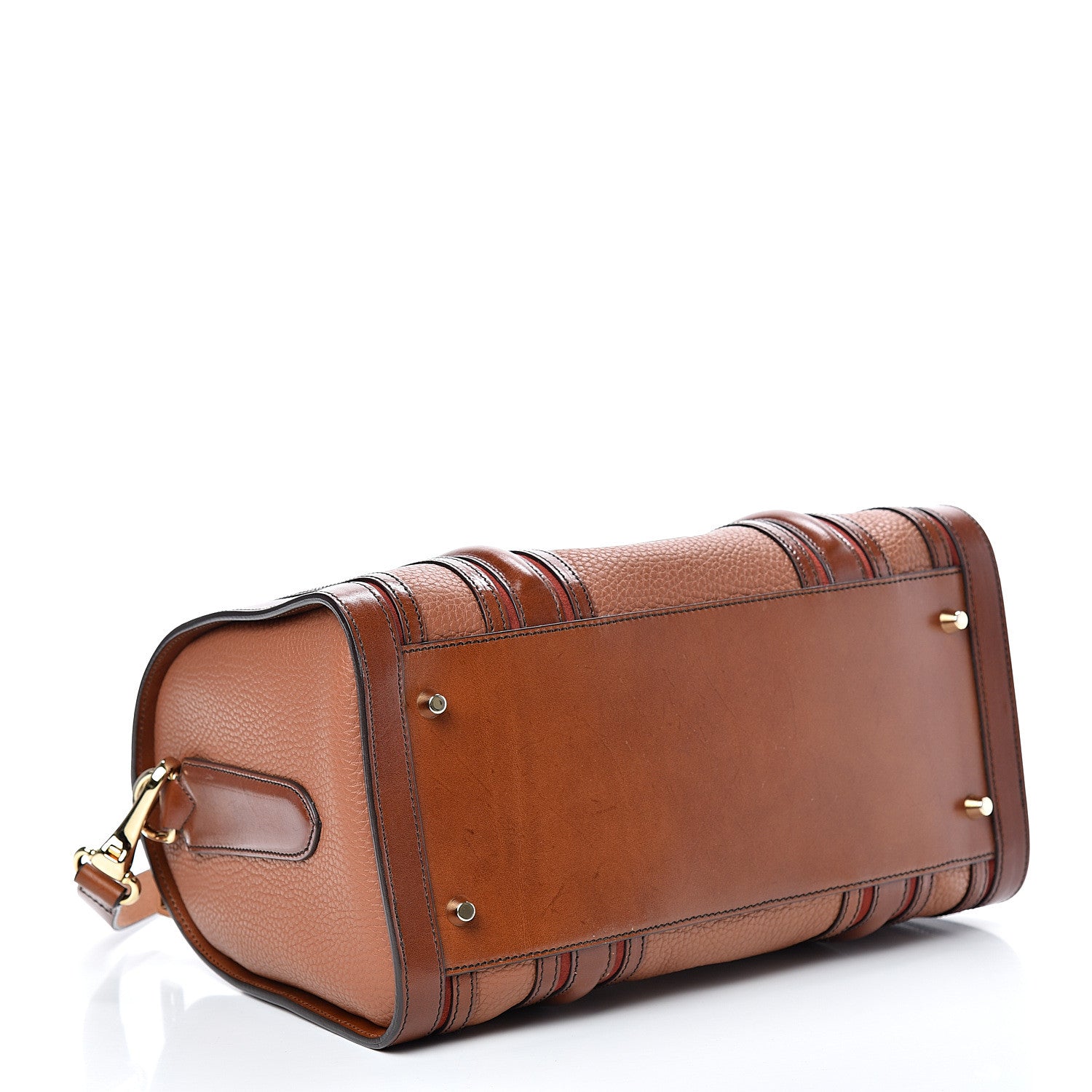 Burberry Grainy Calfskin Medium Alchester Bowling Bag Brown 3 of 15