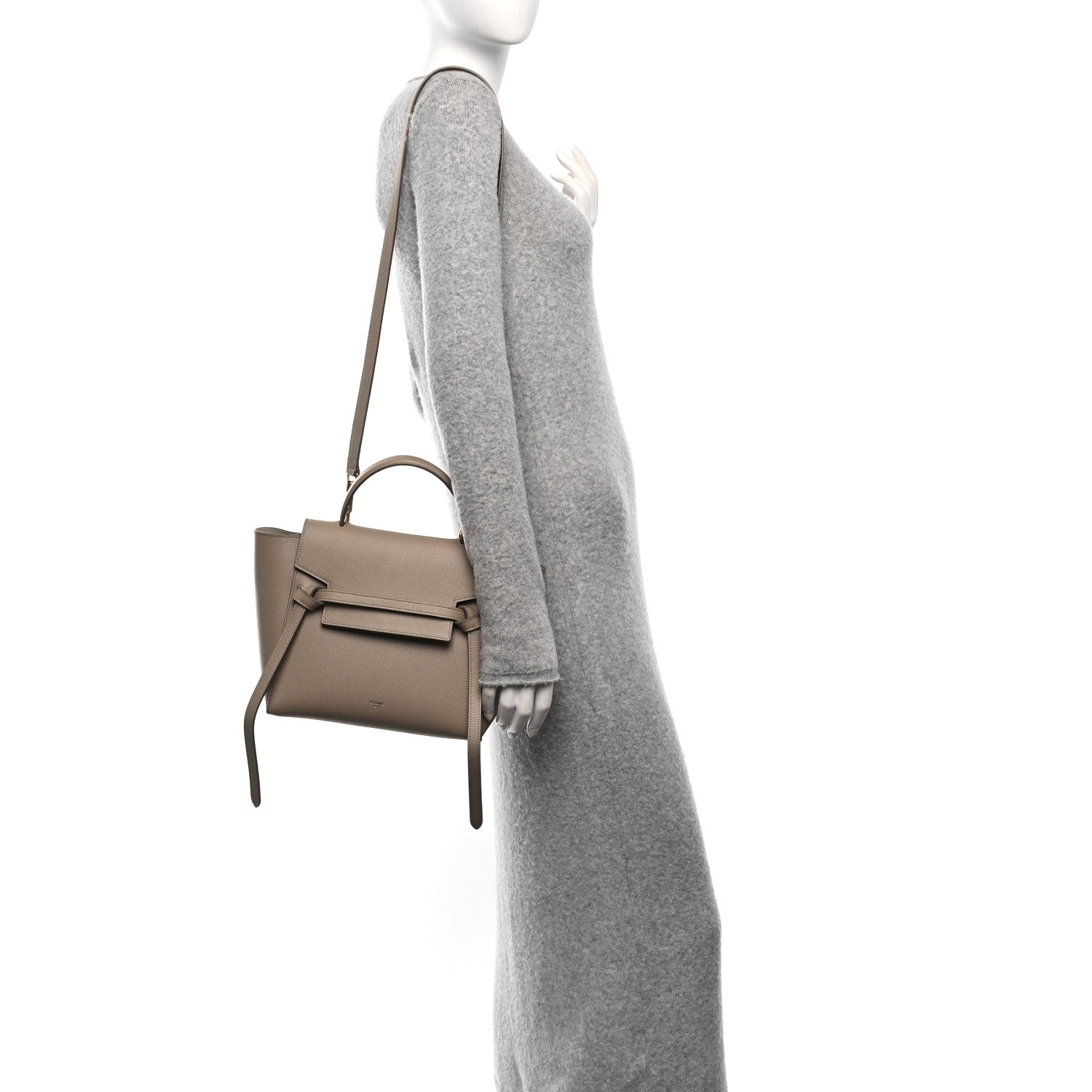 Celine Grained Calfskin Micro Belt Bag Light Taupe 2 of 15