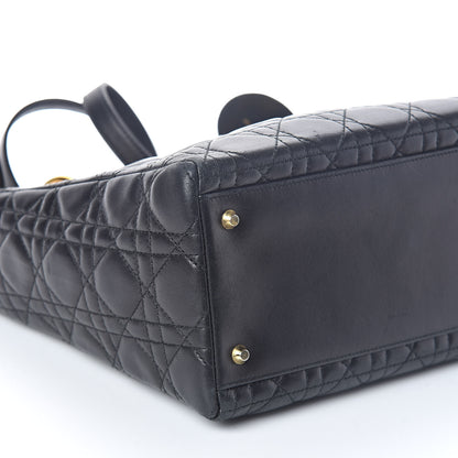 Christian Dior Lambskin Cannage Medium Lady Dior Black 7 of 11